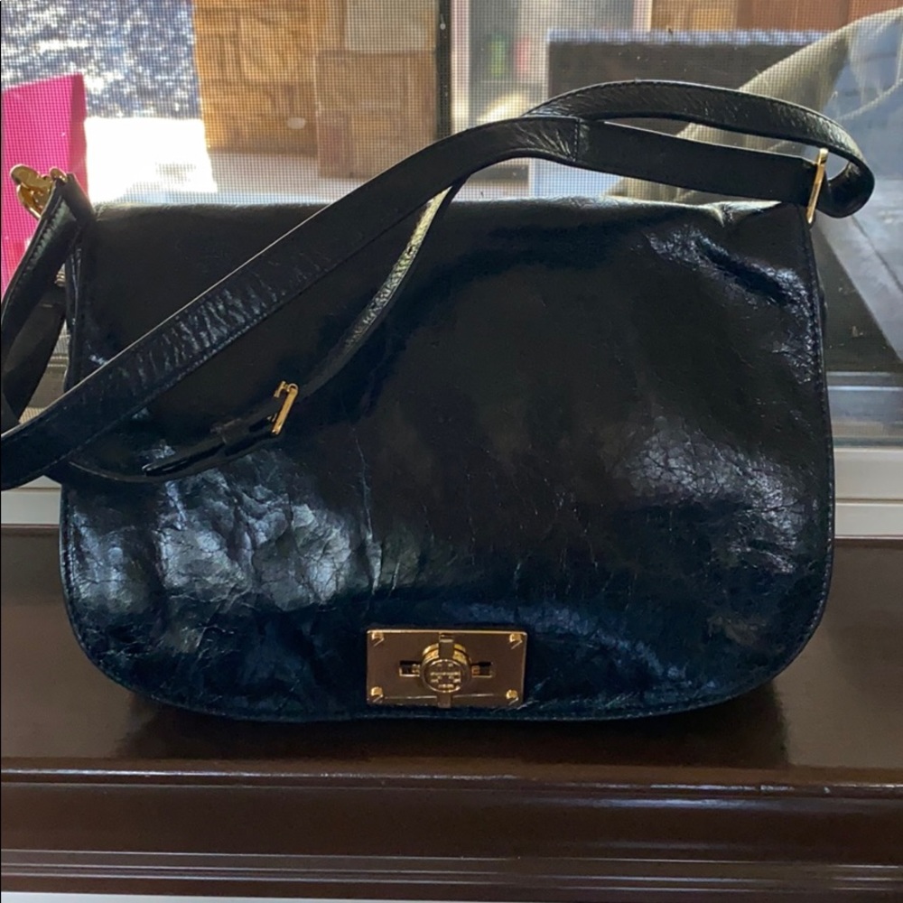 Black and Gold Tory Burch Shoulder Bag
